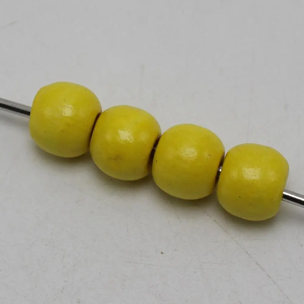 

500 Yellow 8mm Round Wood Beads~Wooden beads