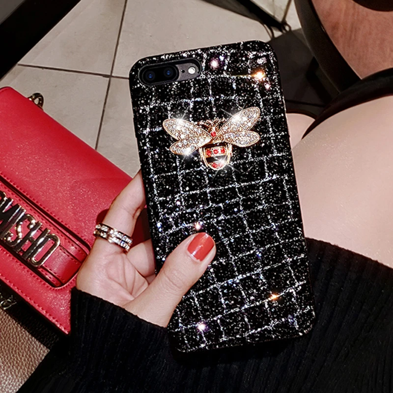 Роскошный брендовый Блестящий блестящий чехол для iphone 7, 8, 6 Plus, X, XR, XS, MAX, 11 Pro, чехол для Samsung Galaxy S8, S9, S10, note9, 10