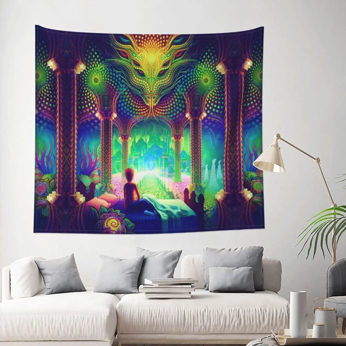 

Tapestry Padawan Psychedelic Trippy Colorful Abstract Decor Wall Room Home Decoration Hanging Bedroom Kawaii Cartom Style