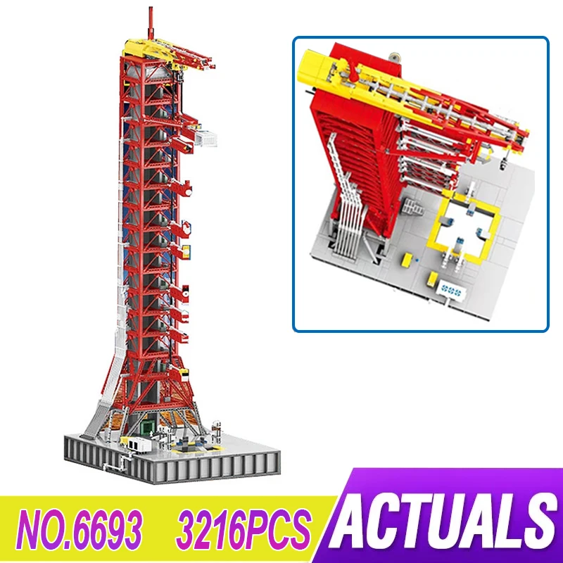 

New MOC Apollo Saturn V Launch Umbilical Tower Compatible With 21039 Rocket Set Building Blocks Bricks Educational Toys Gifts