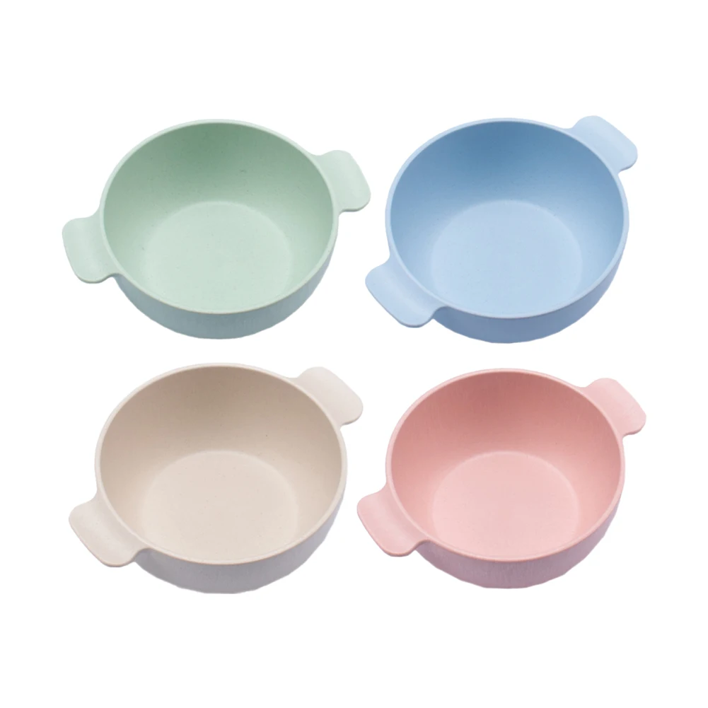 

4Pcs/lot Color Mixing Kitchen Tableware Wheat Straw Bowl Tableware Dinnerware Food Grade Wheat Rice Bowls