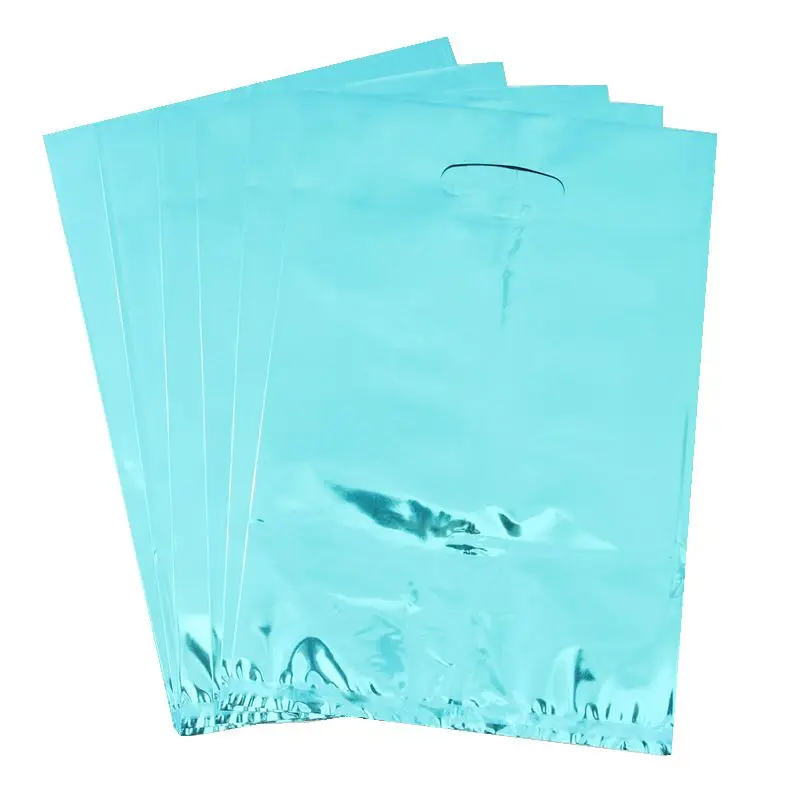 

30pcs Gift Bags Loot Bags Blue Metallic Foil Plastic Bags Kids Birthday Party Supply Event Party Decoration Set Candy Bags