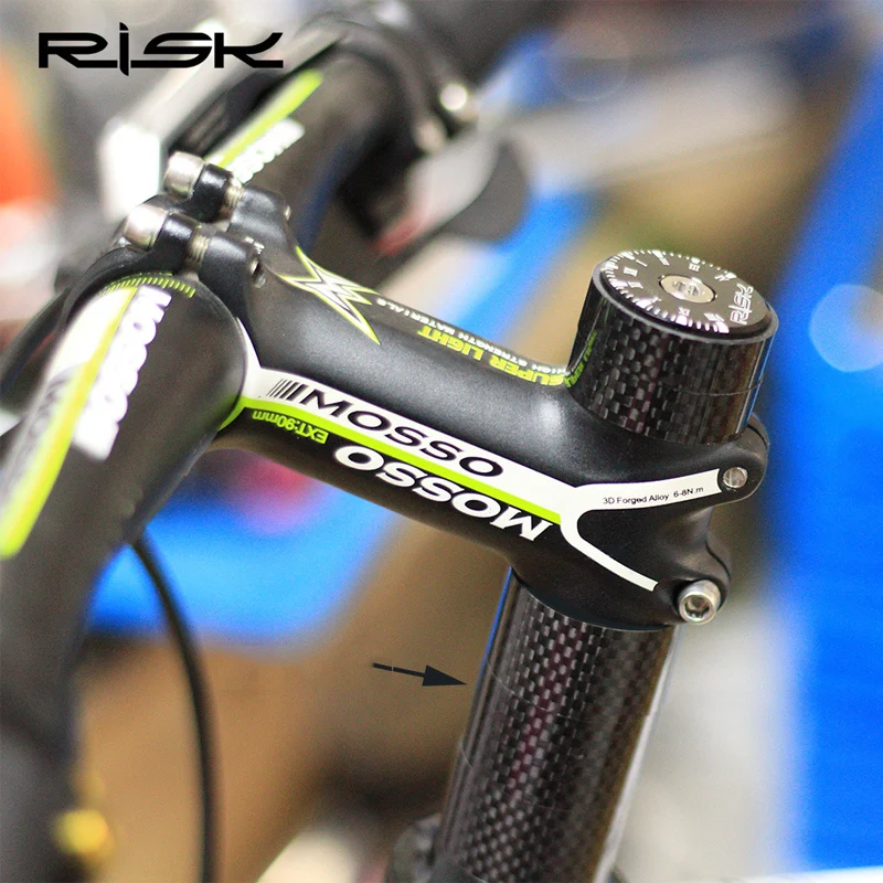 

RISK Carbon Fiber Headset Fork Spacers kit Handlebar Washer Ring Gasket Front Fork MTB Bicycle Bike Stem Road Bike Lightweigh