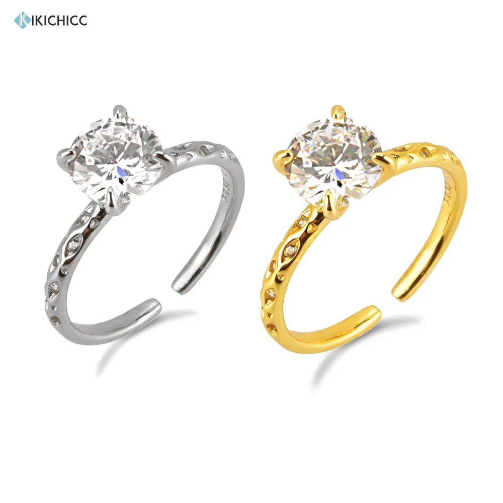 

Кольца Kikichicc из серебра 100% пробы, 925 пробы, с фианитами, вечерние