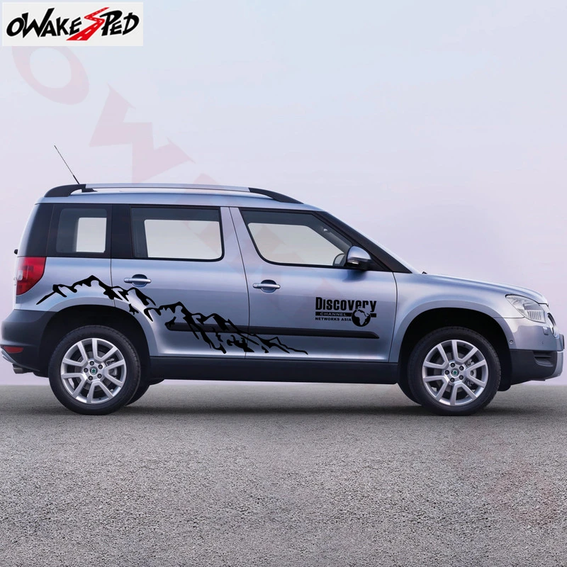 Декоративные наклейки s Discovery Mountain виниловые для кузова автомобиля Skoda Yeti 2009 2017 1