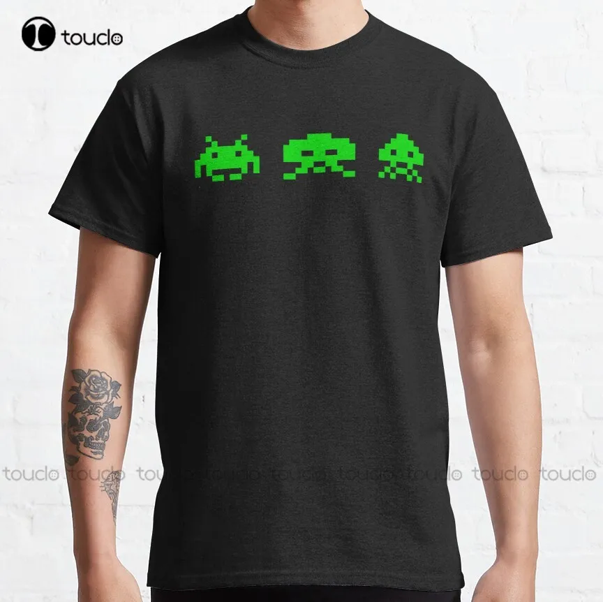 

Space Invaders. Classic T-Shirt Girls T Shirts Custom Aldult Teen Unisex Digital Printing Tee Shirt Xs-5Xl Classic Tshirt