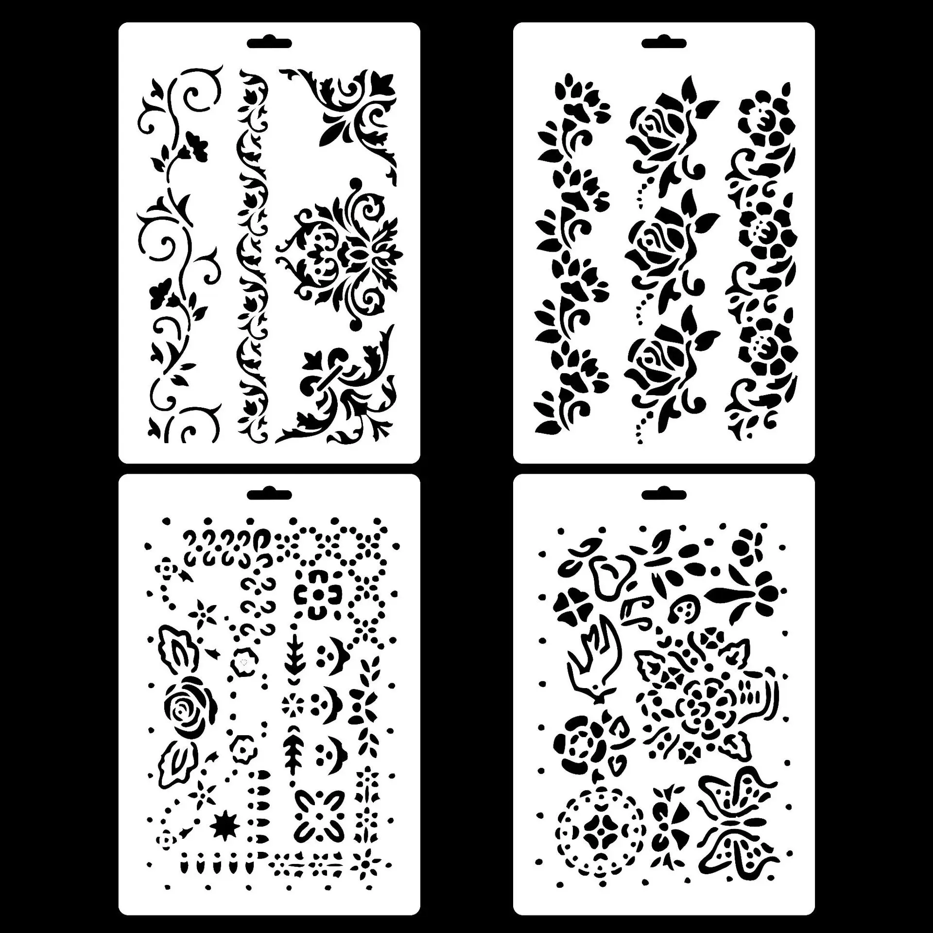 

Vintage flower vine Layering Stencils for DIY Scrapbooking/photo album Decorative Embossing DIY Paper Cards Crafts