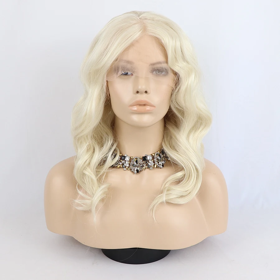 Honey Blonde 613 Body Wave Synthetic Lace Front Wig Natural Hair Lolita Cosplay Short Hair Wig White Lace Frontal Wigs for Women