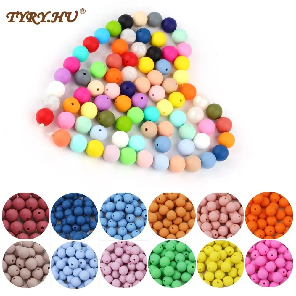 

TYRY.HU 1000 шт./лот силиконовые бусины для прорезывания зубов, Детские Жевательные зажимы для соски, 12 мм бусины, пищевой класс BPA бесплатно, жемч...