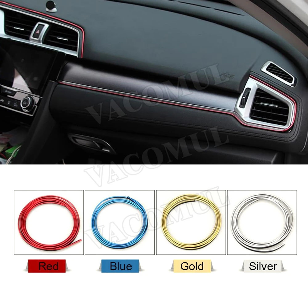 5 м полоски для украшения интерьера автомобиля молдинг отделка приборная панель