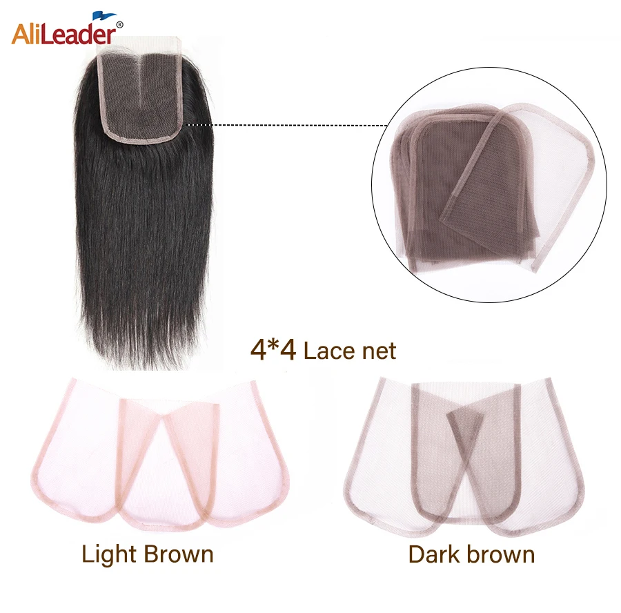 Alileader самая дешевая передняя часть парика на сетке 4 х4 дюйма коричневые бежевые