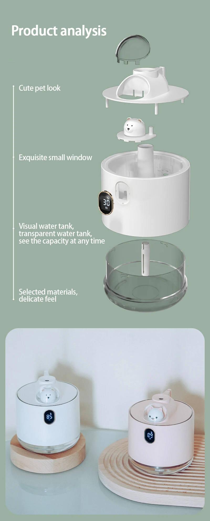 

Conditioning Air Humidifier Moisturizing Spray Student Dormitory Car Humidifier Household Mute Bedroom Office Pregnant Air