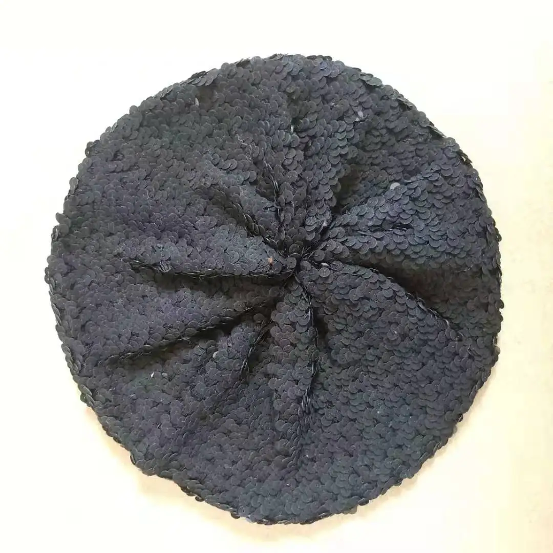 Женская зимняя шапка шерстяная элегантная с блестками Blingbling Beanies осенние женские