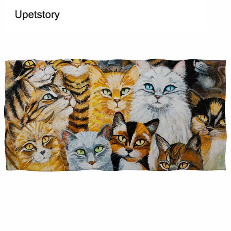 

Upetstory Милая мультяшная кошка женское домашнее банное полотенце для волос пляжное сухое полотенце для ванной впитывающее полотенце для душа...