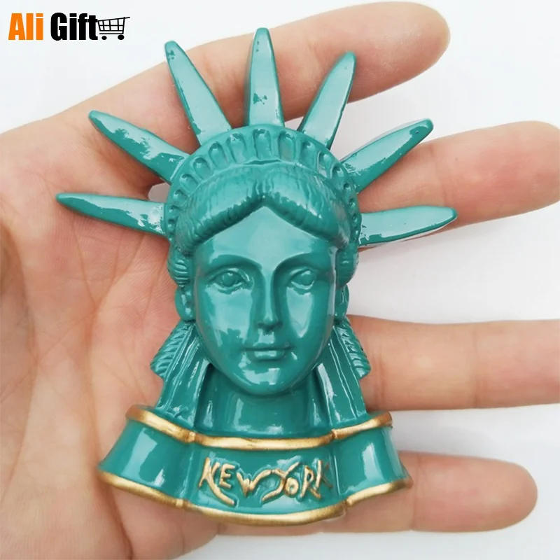 США 1 шт. новая Статуя Свободы Нью-Йорк 3D Смола сувенир магнит на холодильник
