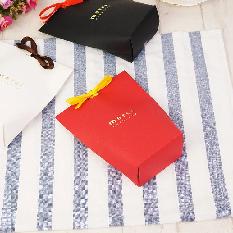 10pcs/lot DIY Black Merci Wedding Gift Box Birthday Cookies Happy Party Sweet Dessert Decoration Candy Chocolate Boxes | Дом и сад