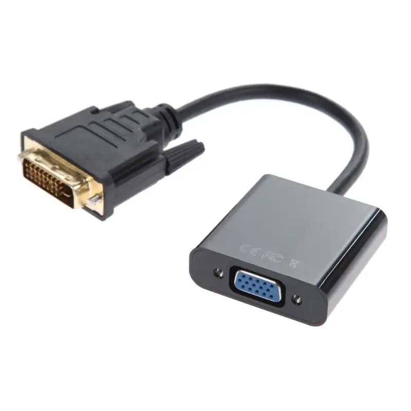 

1080P DVI-D 24+1 to VGA HDTV Converter Monitor Cable for PC for Desktop 25-pin DVI-D Display Card DVI to VGA Cable