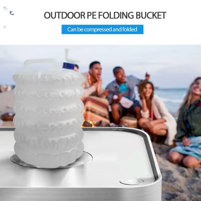 Телескопическое пластиковое складное ведро с краном 5 л/10 л/15 л|Мешки для воды| |