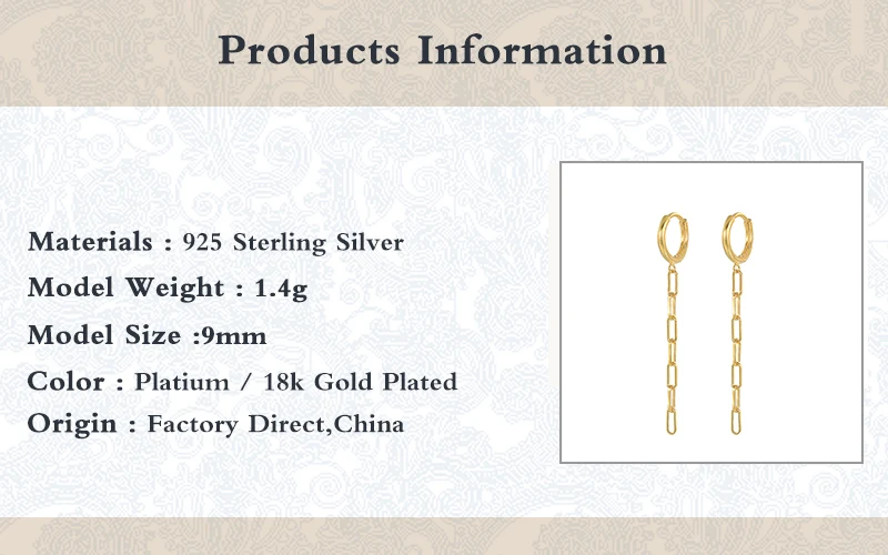 

BOAKO Silver 925 Jewelry Earrings For Women Tassel Chain Dangle Earring Gold/Silver Jewelry Sterling Silver Earring Pendiente