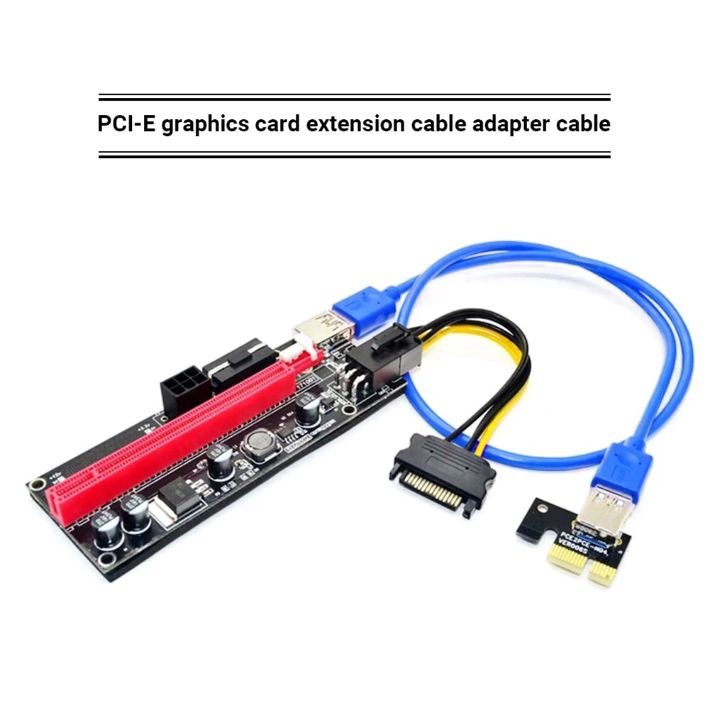 1 шт. PCI E pcie Riser 009 Express 1X 4x 8x 16x расширитель USB 009S GPU двойная 6 контактная карта