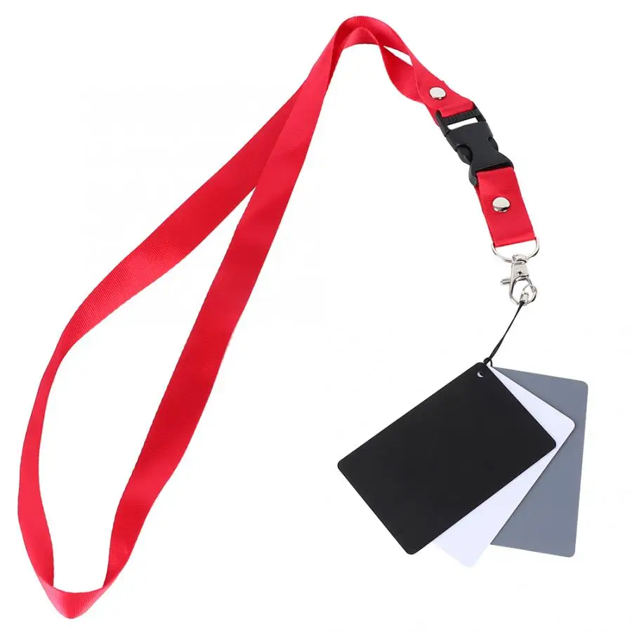 3 в 1 белый черный серый баланс карты 18 градусов серая карта с шейным ремешком