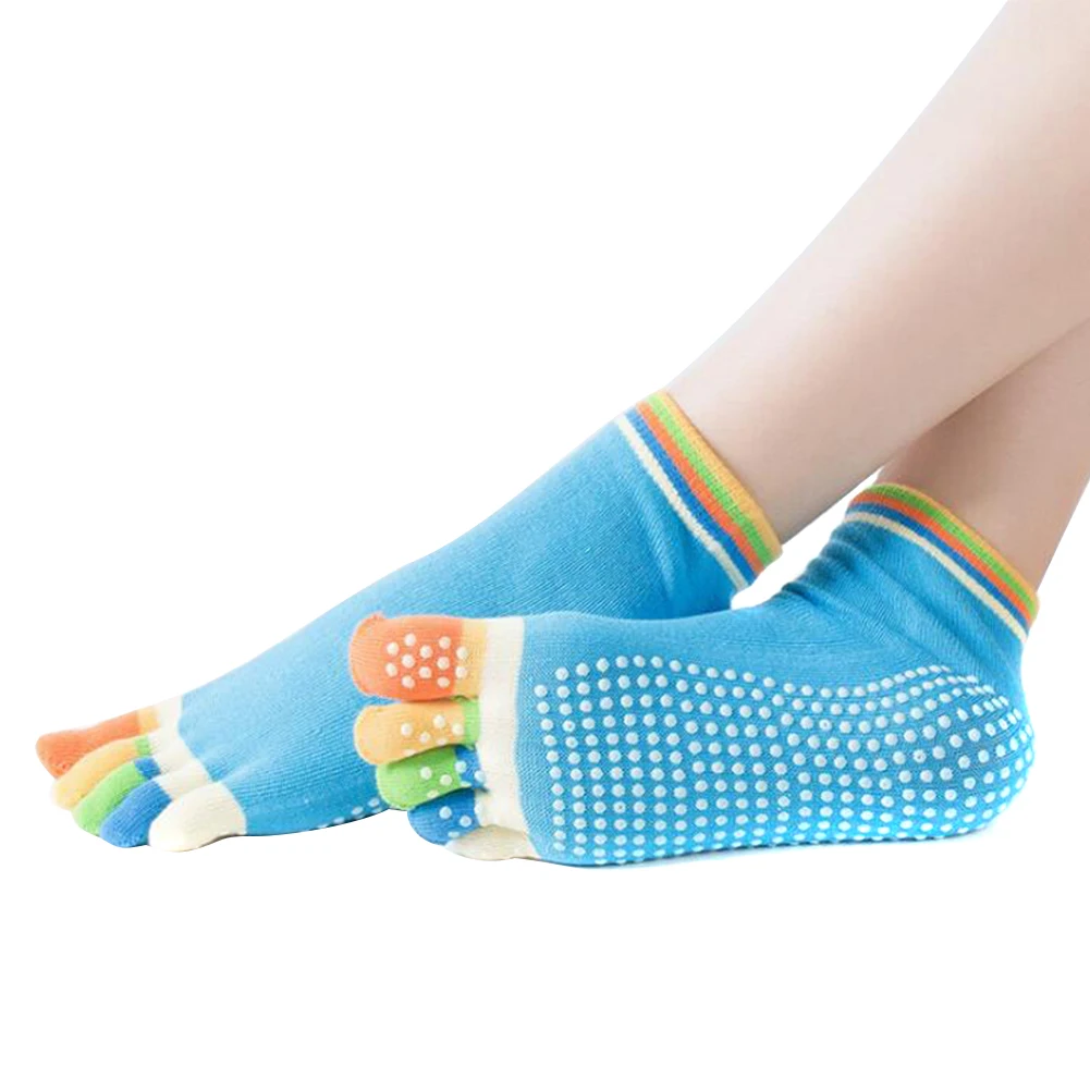 Женские носки для йоги 1 пара Нескользящие Дышащие фитнеса пилатеса спортивных