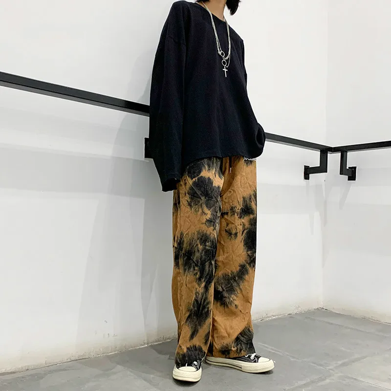 Мужские повседневные брюки в стиле Ins вельветовые для скейтбординга винтажные