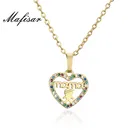 Mafisar 2021 Горячее предложение от сердца I Love Mama  Подвеска для мальчика ожерелье для женщин лучший подарок для мамочек День Святого Валентина роскошные CZ ювелирные изделия женские аксессуары
