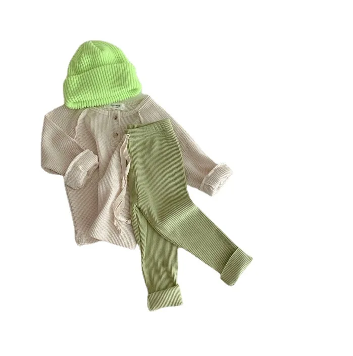 

Spring Clothes Korea Children's Joker Candy Colored Pit Thread Elastic Leggings Infant Boys and Girls Pants