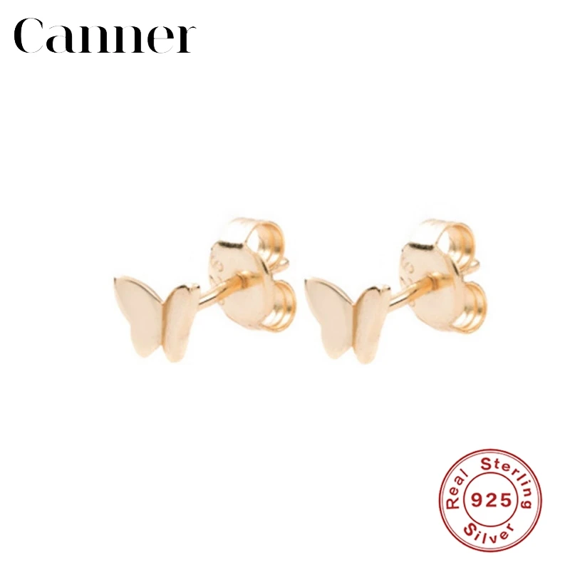 Женские серьги гвоздики с бабочками из стерлингового серебра 925 пробы ювелирные