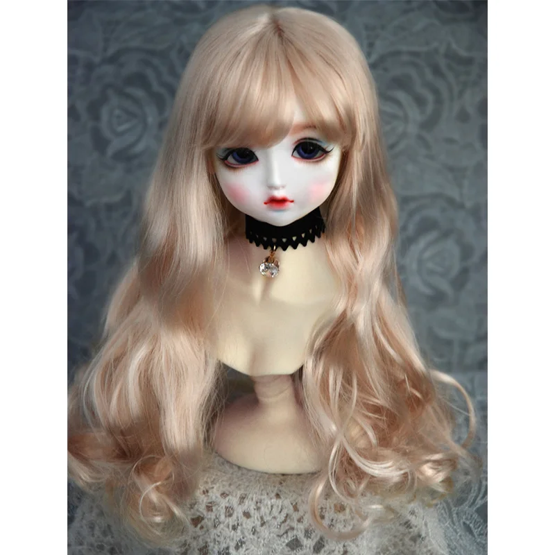 Bybrana Bjd парик для девочек 1/3 1/4 1/6 Sd кукла воздушная челка волнистые длинные