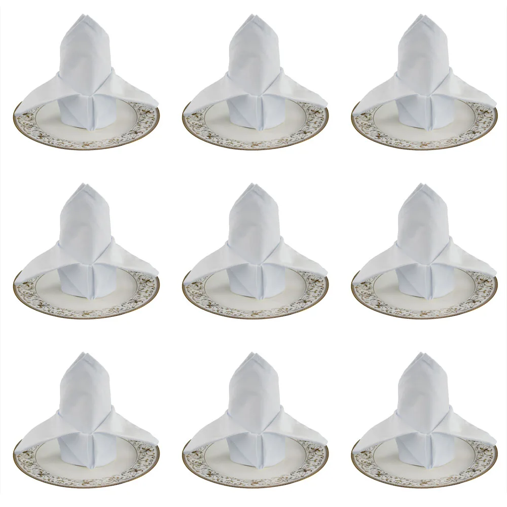 10 шт./лот красный/белый 100% хлопок 35*35 см квадратная Складная Ткань для отеля