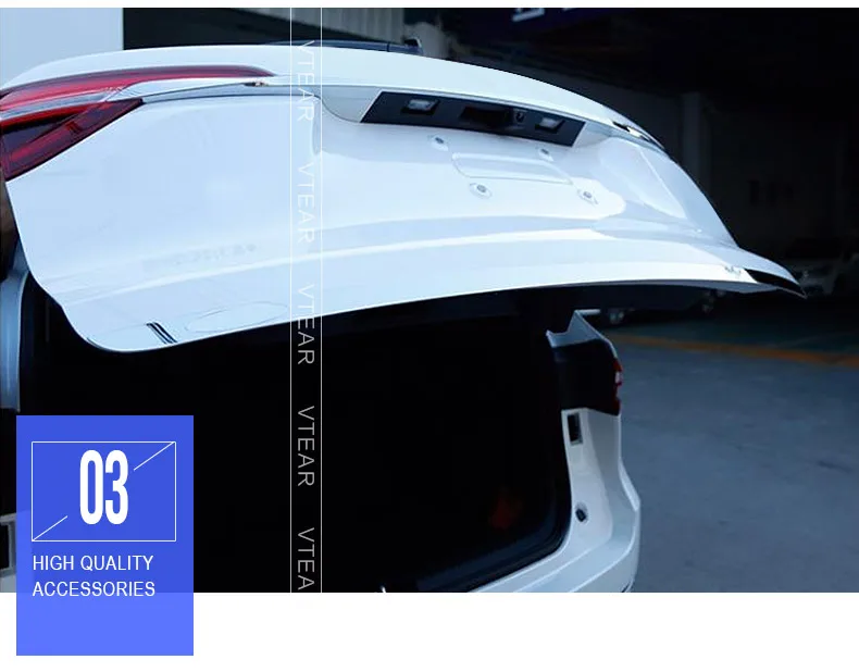 Vtear для Хавейл Ф7 Haval F7 задняя дверь багажника отделка хромированная декоративная Автомобильная полоса крышка аксессуары крышка багажника Ручка автомобиля-Стайлинг наклейка хавал ф7 автотовары запчасти аксесуары
