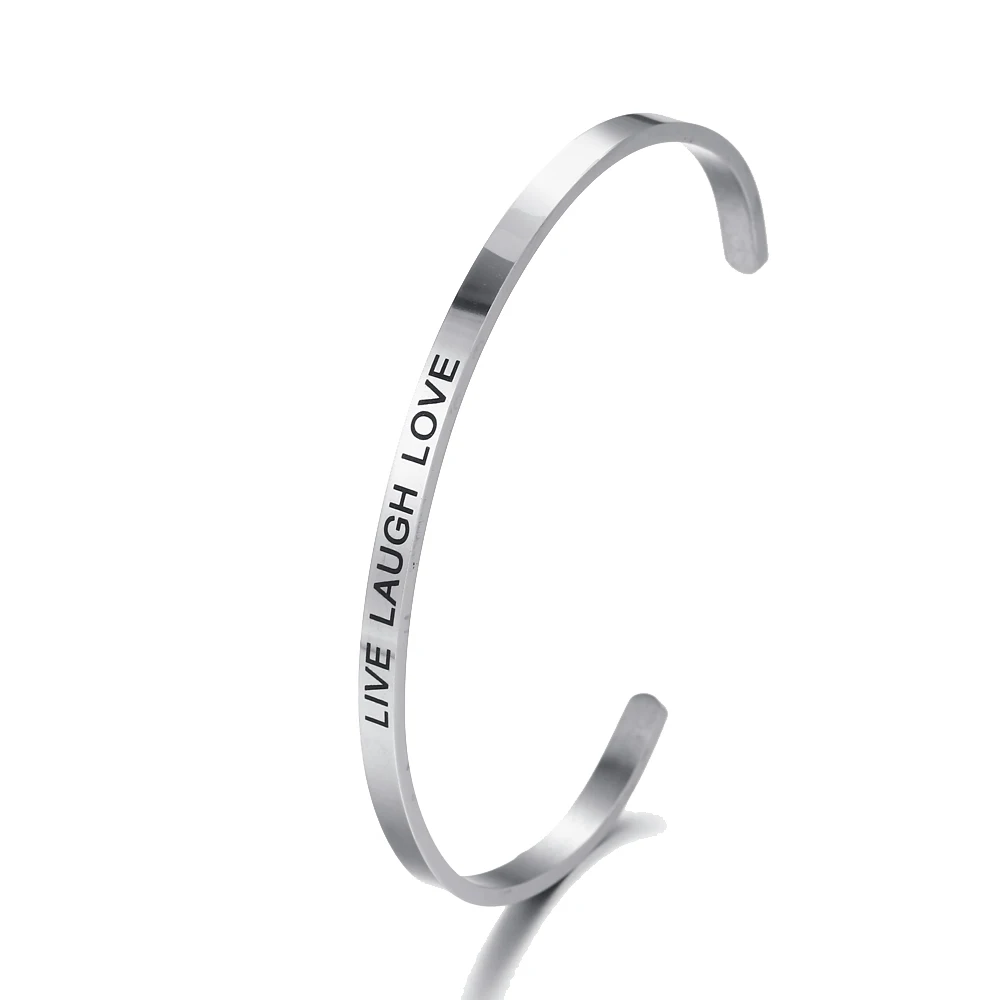 Любовь Браслет Нержавеющая сталь манжета браслет для женщин мужчин