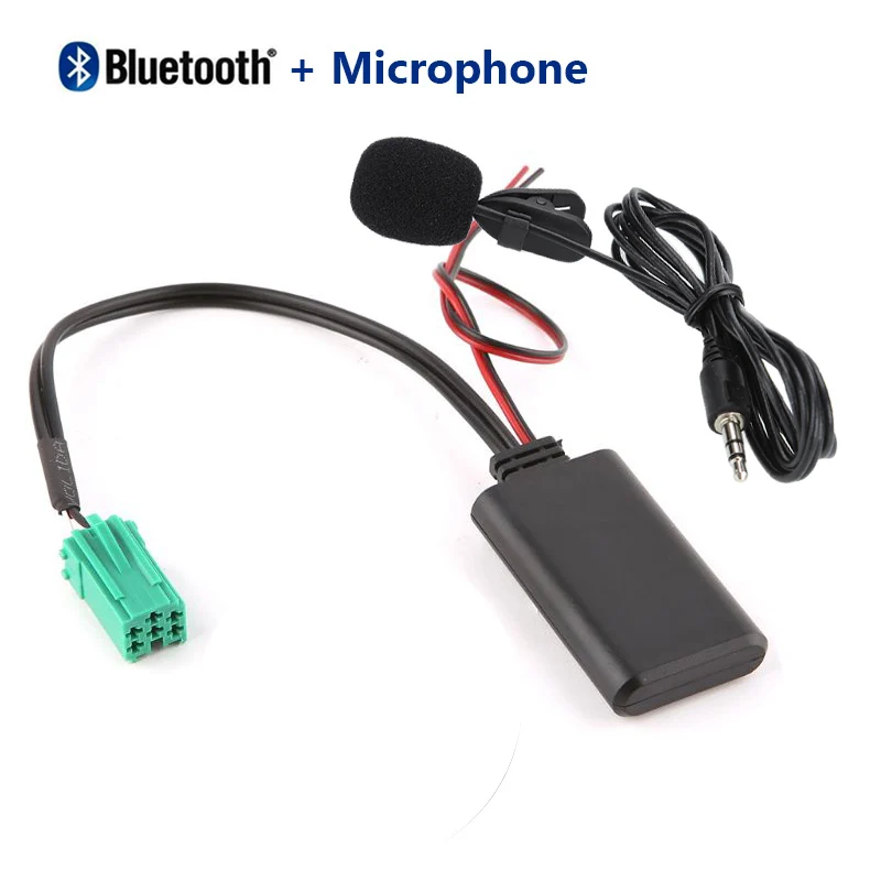 Автомобильный Bluetooth модуль AUX in аудио адаптер + инструмент и микрофон для Renault Clio