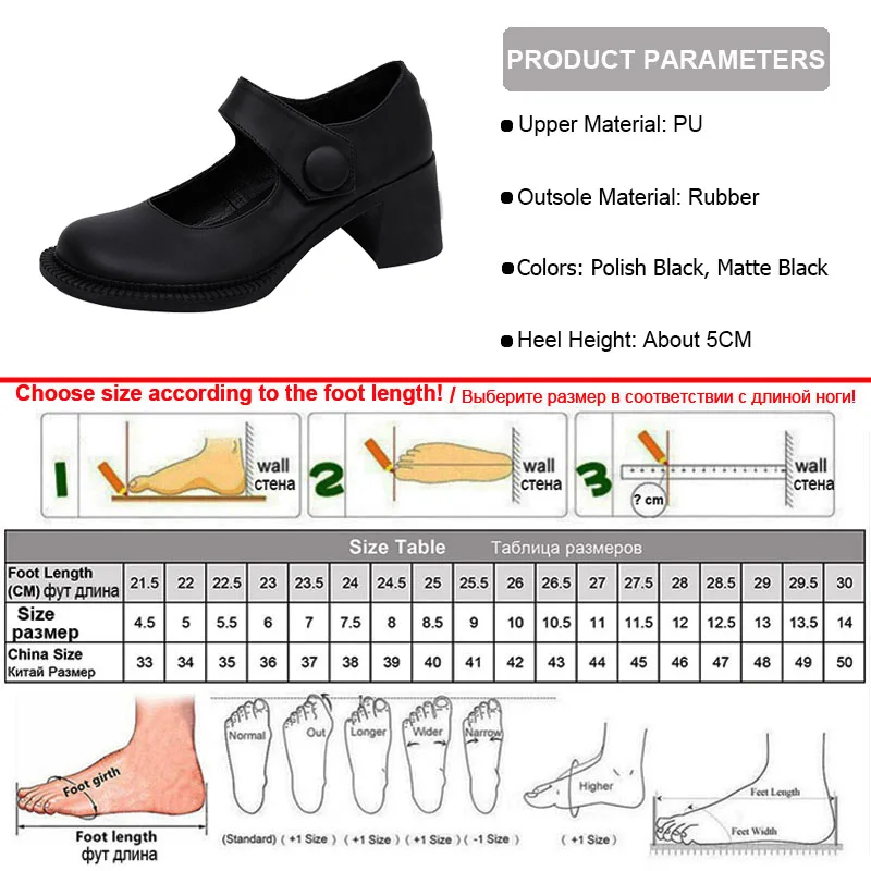 Туфли лодочки Phoentin в стиле ретро Мэри Джейн кукольные с круглым носком и