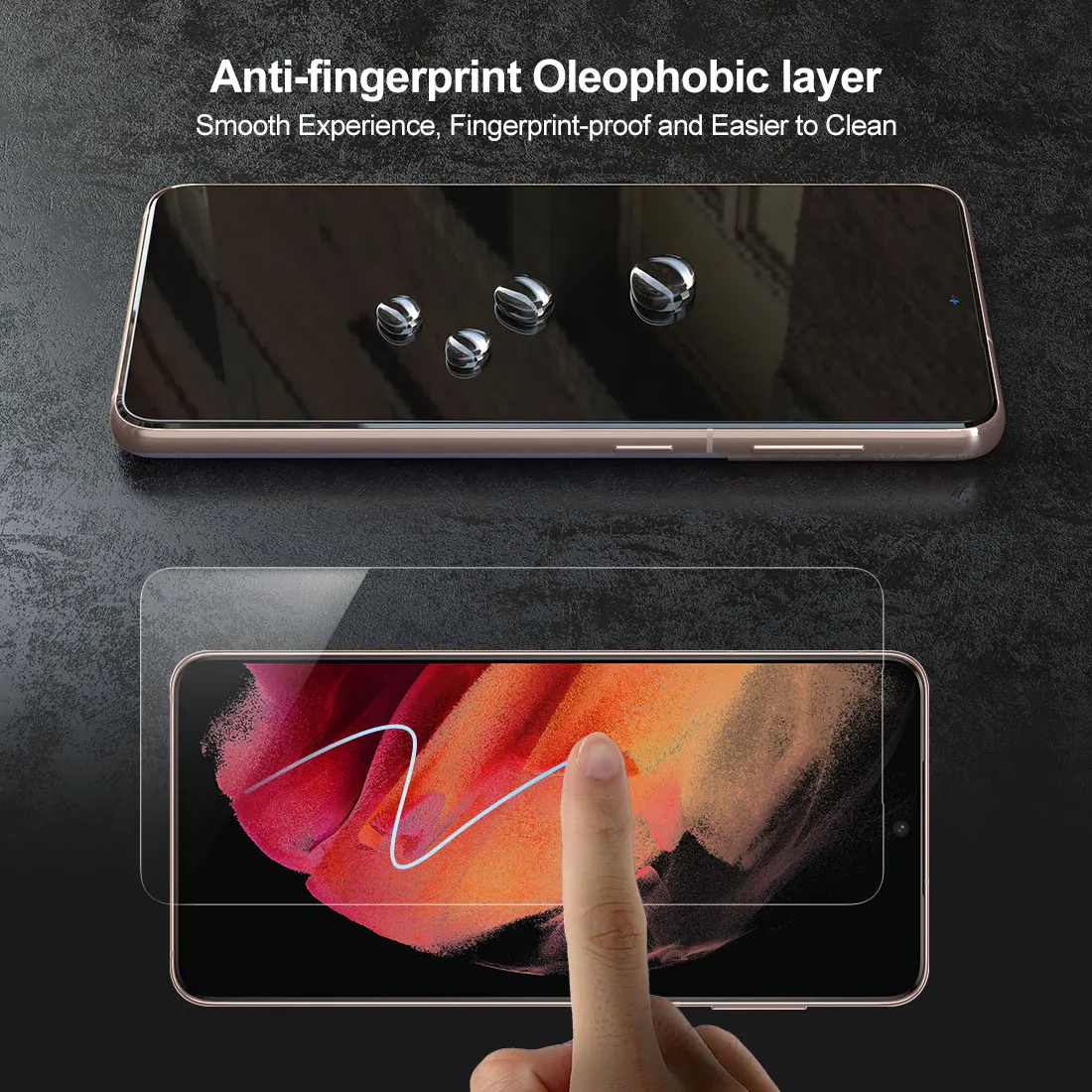 screen protector with fingerprint unlock for samsung galaxy s21 s21 s21ultra 5guv glass film full cover 3dcurved tempered glass free global shipping