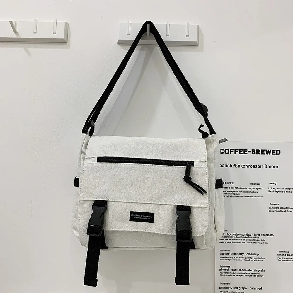 

2020 New Couples Tooling Single Shoulder Bag Hip-hop Jump-Di Large Capacity Hong Kong Wind Hostel Slack Canvas Fashion Unisex