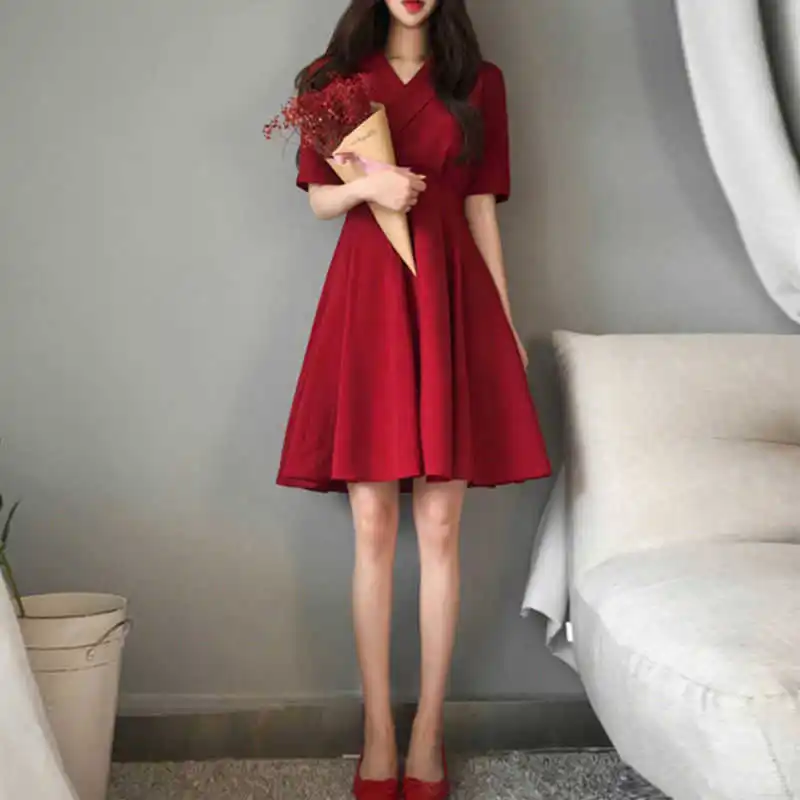 

Large size women's dress 2021 new trend summer fat sister loose thin mm red skirt student thin