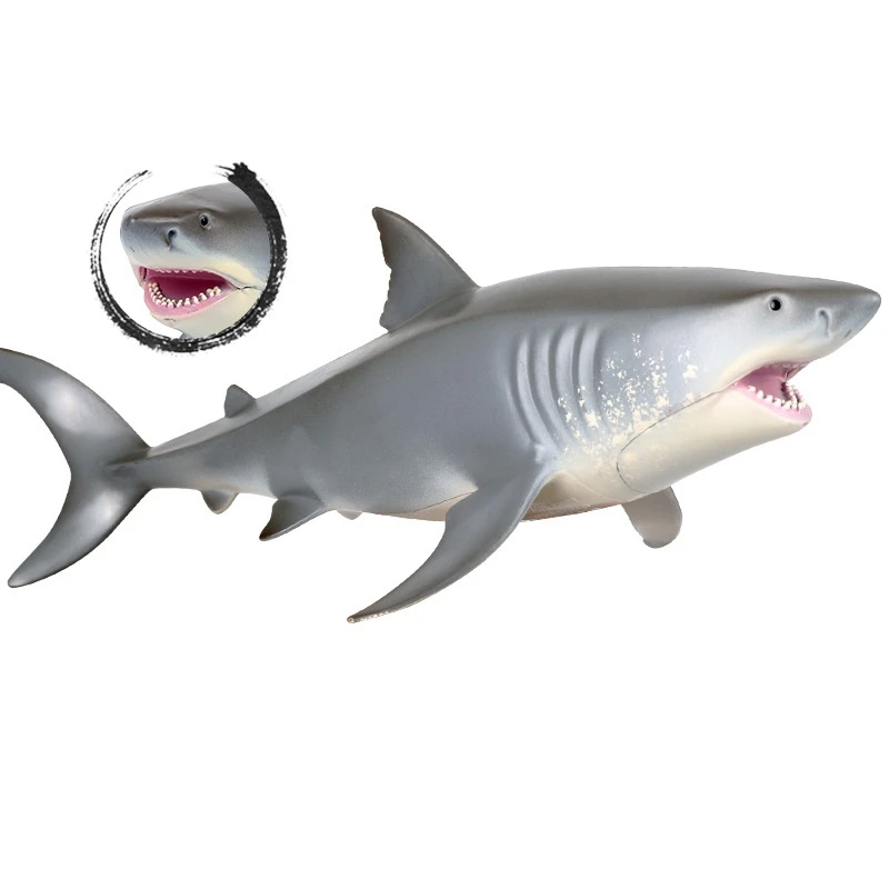 Морская жизнь животные большая Белая Акула Модель Фигурки из ПВХ модели