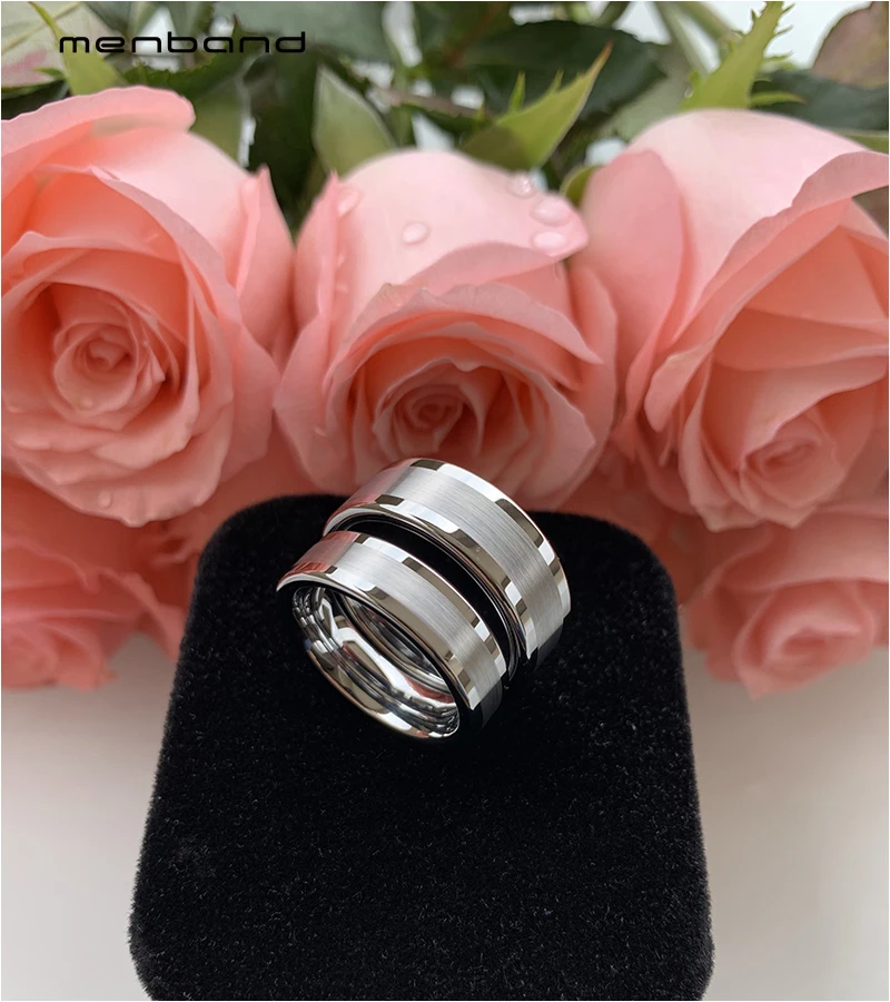 Вольфрамовое обручальное кольцо для мужчин и женщин мужское Forever с матовым