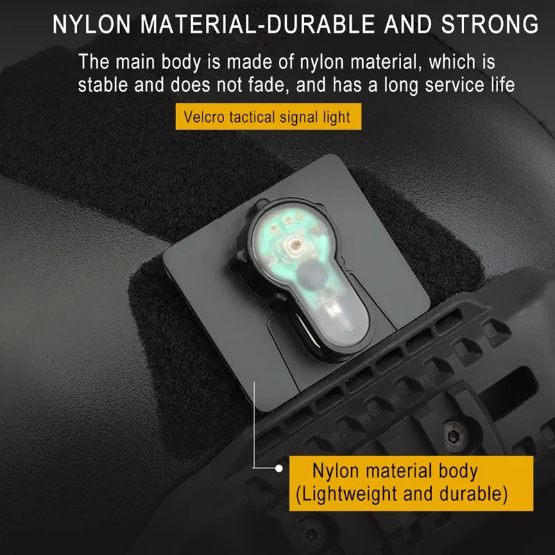 

Army Military Signal Light Waterproof Tactical Combat Helmet LED Lights Portable Outdoor Shooting Hunting Airsoft Survival Lamp