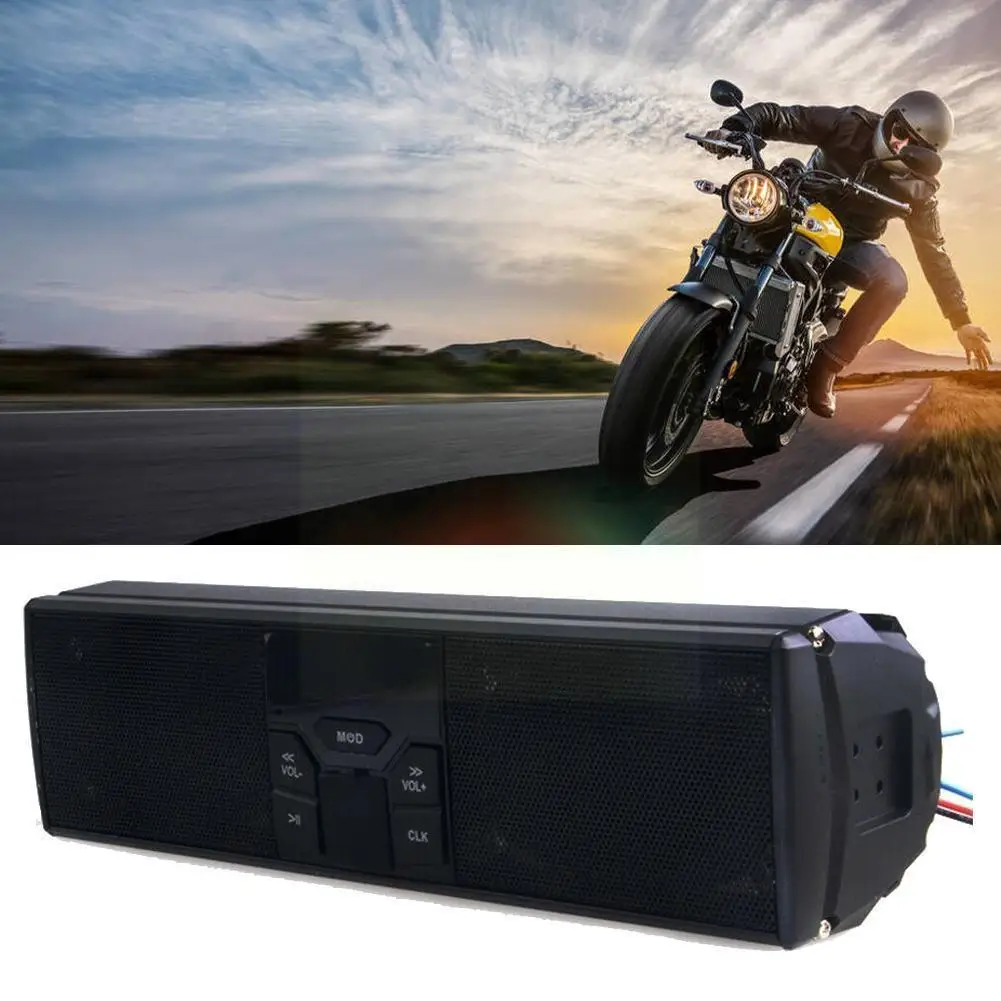 

Звуковая система для мотоцикла со светодиодным дисплеем, Bluetooth, Fm-радио, Mp3/tf/usb