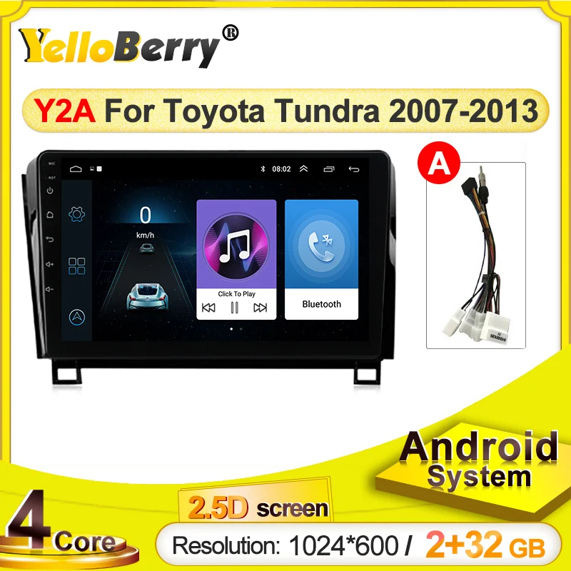 4 ядра Android системы для Toyota Tundra 2007-2013 головное устройство 2 Din автомобильный
