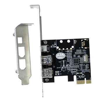PCI-E 1X 1394 Card with 6 Pin to 4 Pin Firewire Adapter Desktop Computer PCI-E 1X to 16X 1394 DV Video Capture Card 6