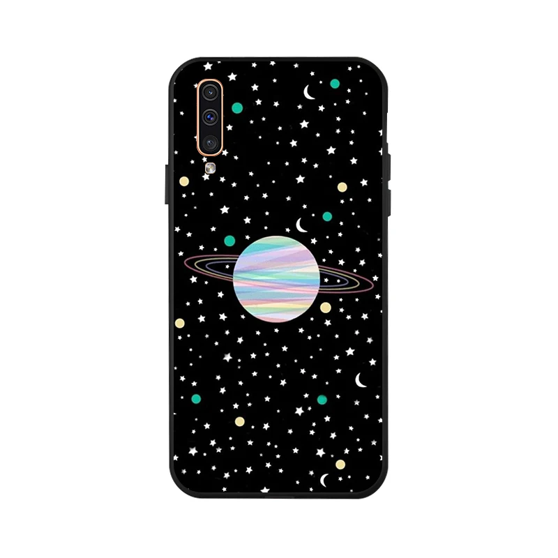 X043 Чехол для samsung A50 A70 A40 A30 A20 A10 M30 M20 M10 чехол с изображением Луны мягкий черный чехол для телефона с принтом чехол для samsung Galaxy A60 A20e - Цвет: X043