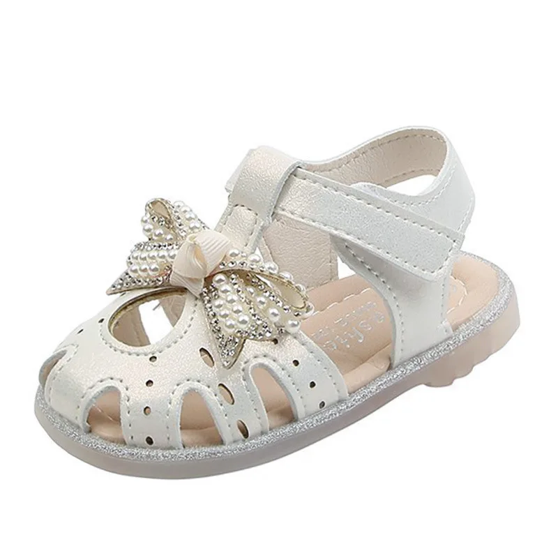 

Wholesale 0-3 year old baby sandals Baotou summer new children's princess shoes flat soft bottom little girl girls shoes