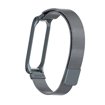 Mi lanese магнитный ремешок для xiaomi mi band 3 4 браслет из нержавеющей стали для xiaomi браслет сменный металлический браслет mi band 3 - Цвет: Style 1Gray