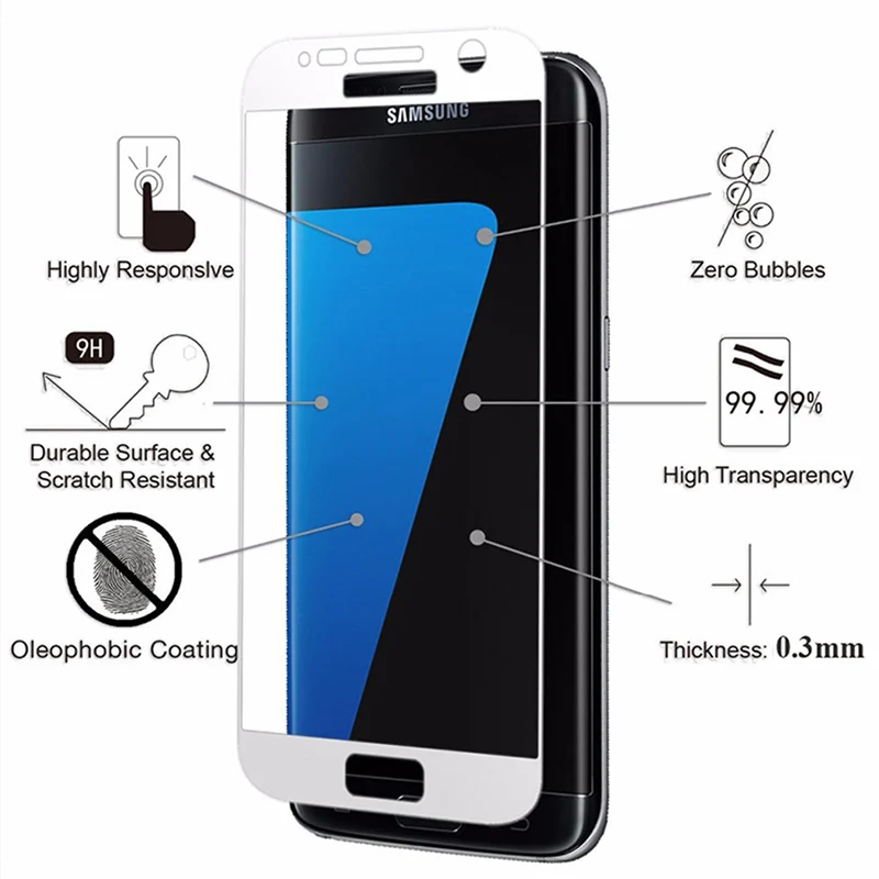 3D защитное закаленное Стекло для Samsung Galaxy A3 A5 A7 A8 Экран Защитная пленка для J2 J3 J5 чехол Стекло