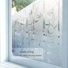 Декоративная клейкая виниловая пленка для окон и конфиденциальности, статическая липкая матовая пленка без клея, наклейка на стекло, фольга, ПВХ, бамбук, раздвижные двери, для ванной